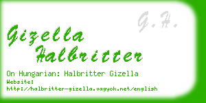 gizella halbritter business card